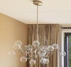 Design hanglamp 14 glazen bollen - bijzondere blikvanger, Ophalen, Gebruikt, Strak / Modern / Design, Glas