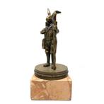Bronzen konijn, 19e eeuw met roze marmeren voet., Antiek en Kunst, Kunst | Beelden en Houtsnijwerken, Ophalen of Verzenden
