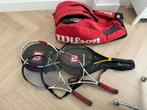 Wilson tennistas met vier rackets, Racket, Gebruikt, Wilson, L1
