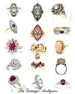 Unieke diamanten ringen sieraden bij La Grange Antiques ring, Sieraden, Tassen en Uiterlijk, Antieke sieraden, Goud, Met edelsteen