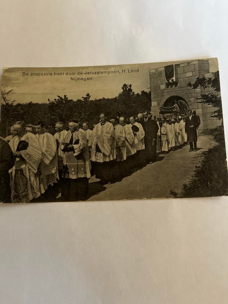 Oude Processiekaart Nijmegen -Heilig land stichting, Ophalen of Verzenden, Gelopen, Gelderland