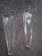 2 glazen wandvazen, Huis en Inrichting, Woonaccessoires | Vazen, Ophalen, Overige kleuren, Glas, Minder dan 50 cm