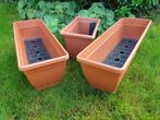 Set Elho Bloembakken Balkonbakken Kunststof Terracotta Kleur, Kunststof, Minder dan 30 cm, Zo goed als nieuw, 60 tot 100 cm