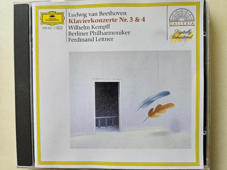 Beethoven - Piano concert 3+4 - Berliner Phil Kempff Leitner, Cd's en Dvd's, Cd's | Klassiek, Zo goed als nieuw, Orkest of Ballet