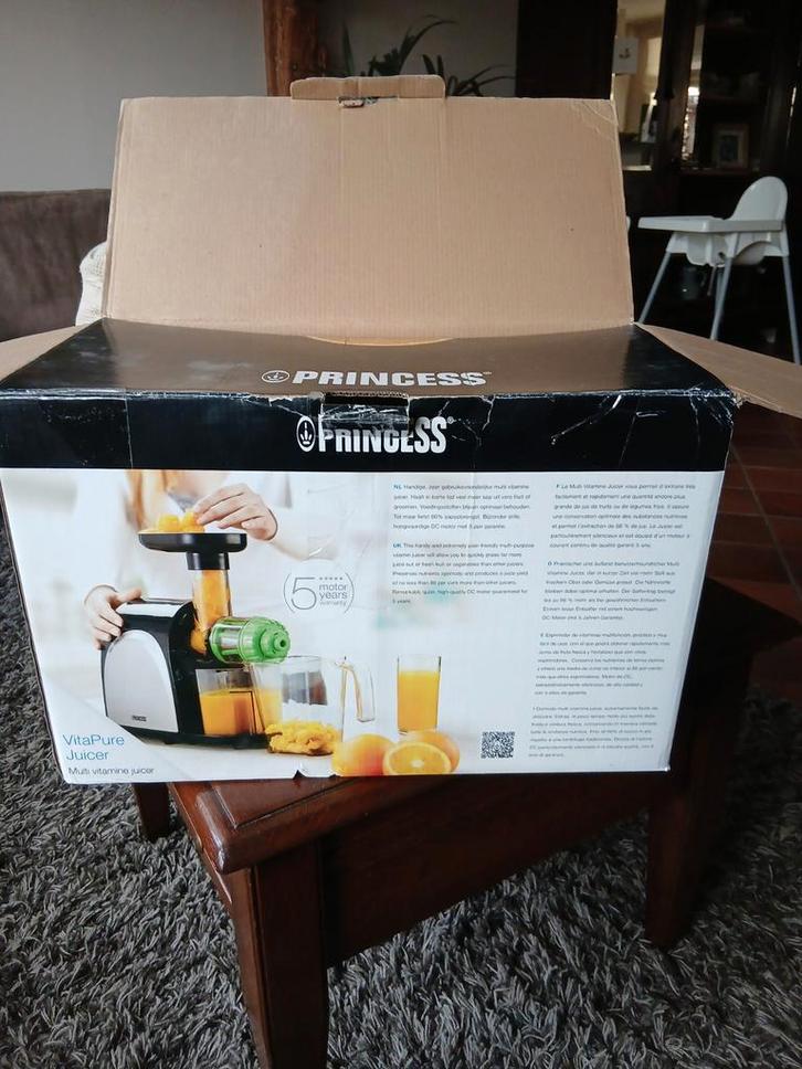 Princess 202041 VitaPure Slowjuicer, Witgoed en Apparatuur, Juicers, Slowjuicer, Ophalen of Verzenden