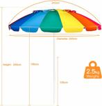 COSTWAY 2.44 m Beach Umbrella / Paraplu, Ophalen, Nieuw