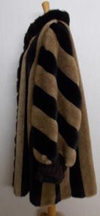 Design fake fur prachtige jas van Couture Helene (Belgium) L, Verzenden, Zo goed als nieuw, Maat 42/44 (L), Bruin