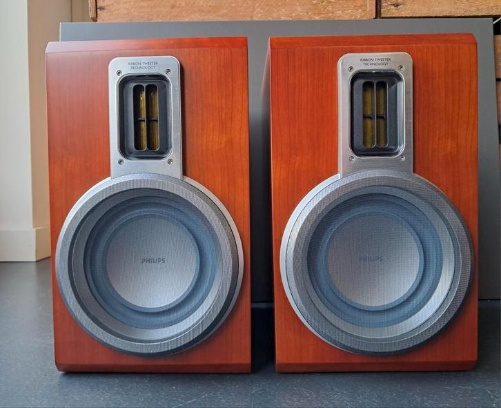 Philips luidsprekerboxen MCD-708 met houten behuizing, Audio, Tv en Foto, Luidsprekers, Nieuw, Front, Rear of Stereo speakers