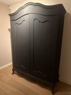 Brocante Biedermeier kledingkast, mat zwart krijtverf, Antiek en Kunst, Antiek | Meubels | Kasten, Ophalen