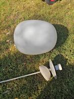 Industriële glazen lampenkappen, Huis en Inrichting, Ophalen, Gebruikt, 25 tot 50 cm, Rond