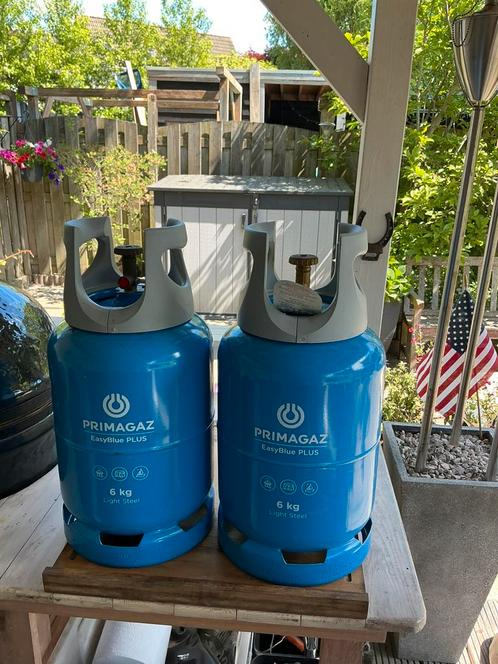 2 Benegas/Primagaz lichtgewicht gasflessen 6 kg propaan, Caravans en Kamperen, Kampeeraccessoires, Zo goed als nieuw, Ophalen