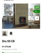 Palletactie houtkachel Dru 55CB  OP=OP, Huis en Inrichting, Kachels, Duiven, Dru, Ophalen of Verzenden, Vrijstaand
