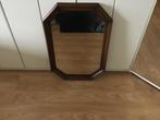 Houten 6 kantige spiegel, Minder dan 50 cm, Ophalen of Verzenden, Zo goed als nieuw, Minder dan 100 cm