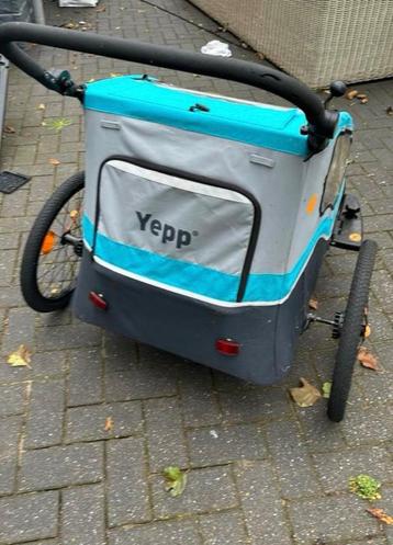 Blauwe Yepp DUO Fietskar voor 2 kinderen. beschikbaar voor biedingen