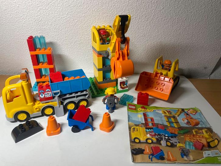 Duplo 10813 Grote Bouwplaats+instructieboekje, Kinderen en Baby's, Speelgoed | Duplo en Lego, Zo goed als nieuw, Duplo, Complete set