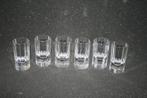 6 8-kantig geslepen borrel glaasjes, Antiek en Kunst, Antiek | Glas en Kristal, Ophalen of Verzenden