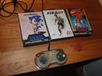 3 Sega Mega drive games en een controller (Sonic 1 is compl), Avontuur en Actie, Gebruikt, 1 speler, Eén computer