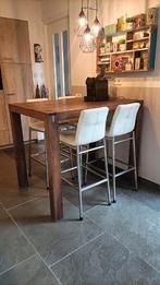 Mooie bartafel met 4 barkrukken barstoelen, Ophalen, Zo goed als nieuw, Inclusief barstoelen