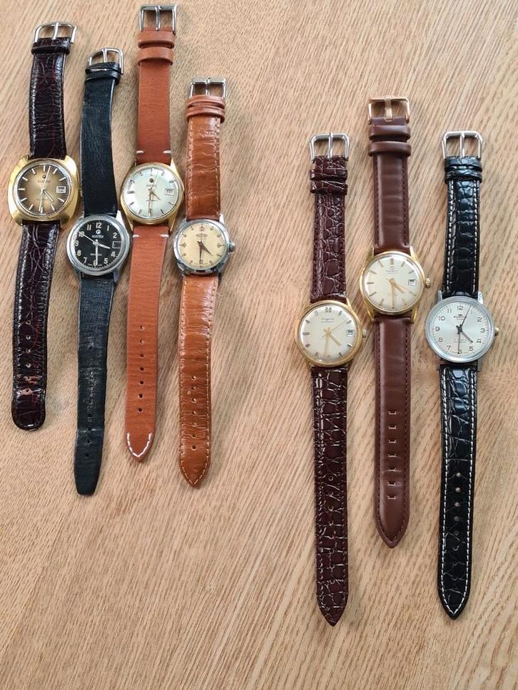 Vintage herenhorloges, Roamer, Tissot,Fortis, Sieraden, Tassen en Uiterlijk, Horloges | Antiek, Overige merken, Staal, 1960 of later