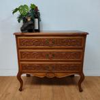 Vintage landelijk ladekastje Queen Ann ladekast commode 408, Valkenswaard, Gebruikt, Info@flashbackfurniture.nl, Eikenhout