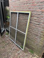 3x Stalen kozijn met enkel glas - 112x142 cm, Doe-het-zelf en Verbouw, Glas en Ramen, Ophalen, Gevelraam of Ruit, Gebruikt, 80 tot 120 cm