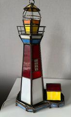 Vuurtoren Lamp Tiffany Stijl, Huis en Inrichting, Ophalen, Gebruikt, Tiffany stijl, Minder dan 50 cm
