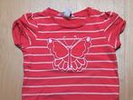 H&M fuchsiaroze t-shirt met opdruk van lichtroze vlinder 98, Gebruikt, Meisje, H&M, Ophalen of Verzenden