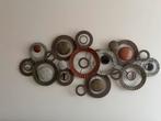 Moderne Wanddecoratie - Metalen Cirkels, Ophalen of Verzenden, Zo goed als nieuw