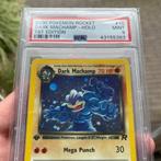 Pokémon Rocket #10 Dark Machamp Holo 1st Edition PSA 9, Ophalen of Verzenden, Nieuw, Losse kaart