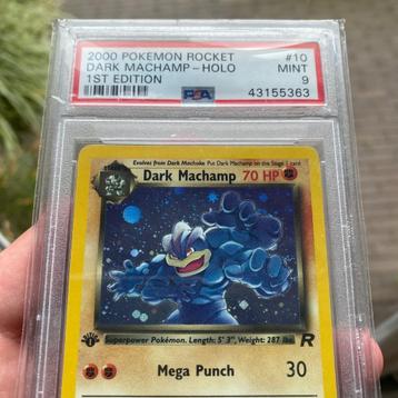 Pokémon Rocket #10 Dark Machamp Holo 1st Edition PSA 9 beschikbaar voor biedingen
