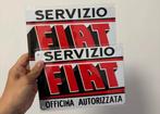 Garagebord Fiat. 14x20cm. Set van twee., Ophalen of Verzenden