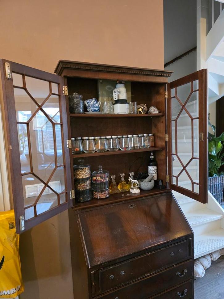 Antieke secretaire kast, Antiek en Kunst, Antiek | Meubels | Kasten, Ophalen