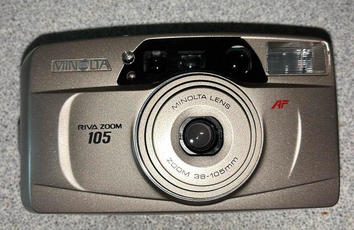 Minolta Riva Zoom 105 Compacte Analoge Point & Shoot Camera, Audio, Tv en Foto, Fotocamera's Analoog, Zo goed als nieuw, Compact