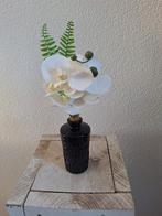 Bloemenvaasje Met Kunst Orchideeen, Ophalen, Steen, Overige kleuren, Zo goed als nieuw