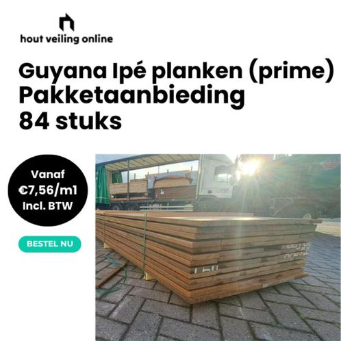 Guyana Ipé (Prime) hardhouten planken – 21x145mm, Doe-het-zelf en Verbouw, Hout en Planken, Nieuw, Plank, Overige houtsoorten