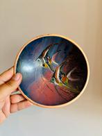 Vintage Nella Damsma emaille bord vissen kunst, Verzenden