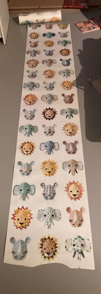 Behang dierenkoppen van studio Ditte, Huis en Inrichting, Stoffering | Behang, minder dan 10 m², Ophalen of Verzenden