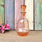 Vintage rosaline karaf roze glas met goud flesje met dop, Antiek en Kunst, Antiek | Glas en Kristal, Ophalen of Verzenden