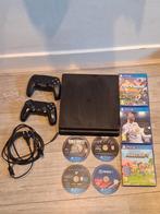 Playstation 4 slim 1T met 2 controlers en games, Met 2 controllers, Ophalen of Verzenden, Zo goed als nieuw, Met harde schijf