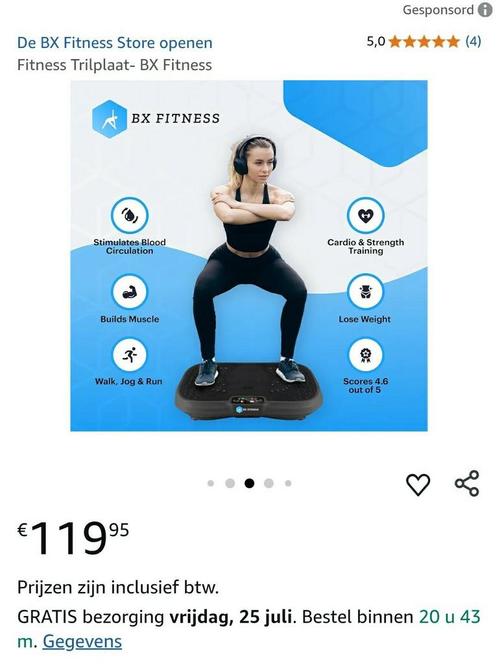Sport trilplaat, nieuw, Sport en Fitness, Massageproducten, Zo goed als nieuw, Apparaat, Ophalen