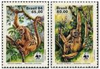 BRAZILIË 4 - Dieren WWF: zoogdieren (apen), Ophalen of Verzenden, Postfris, Dier of Natuur