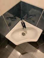 Fontein met kraan en sifon, Ophalen of Verzenden, Gebruikt, Chroom, Wastafel