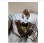 retro antiek hanglamp met hout/metaal/bronskleur, Huis en Inrichting, Lampen | Hanglampen, Ophalen of Verzenden, Gebruikt, Metaal