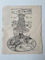 Topy ten Hove - Originele tekening/druk uit 1976, Ophalen of Verzenden