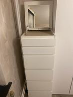 Ladekast 6 lades wit/spiegelglas (lees beschrijving + info), Huis en Inrichting, Kasten | Ladekasten, Ophalen, Minder dan 50 cm