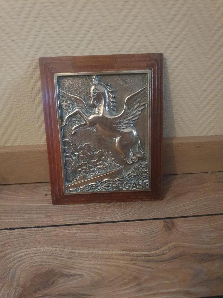 Bronzen Plaquette van de Franse onderzeeër S m Pégase, Verzamelen, Militaria | Algemeen, Marine, Kunstobject, Overige gebieden