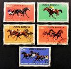 Roemenië - Paarden - sport - 5 prachtige zegels, Ophalen of Verzenden, Gestempeld, Dier of Natuur