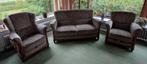 Tweezits bank en twee stoelen, Ophalen, Gebruikt, Hout