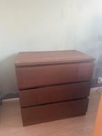 Malm ladekast 3 lades bruin 2 stuks, ikea, Ophalen of Verzenden, 25 tot 50 cm, 50 tot 100 cm, Minder dan 100 cm