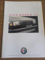 Folder ALFA ROMEO 75 en 75 Turbo 1987 NL, Ophalen of Verzenden, Zo goed als nieuw, Alfa Romeo